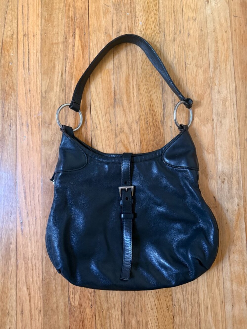 Prada Vintage expandable black leather Hobo bag - Picture 3 of 7